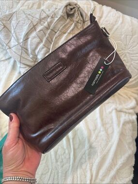 NWT Namaste Clutch 11x6 Brown